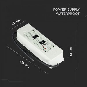 60W LED Waterproof Power Supply 12V 5A IP67 Plastic 5 Years Warranty
