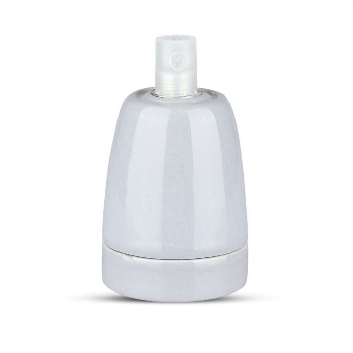 Porcelain Lamp Holder Fitting Grey