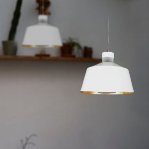 7W Led Pendant Light (Acrylic) - White Lamp Shade D=250*190mm 3000K