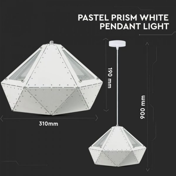 Pendant Light Pastel Prism White D=310*180mm