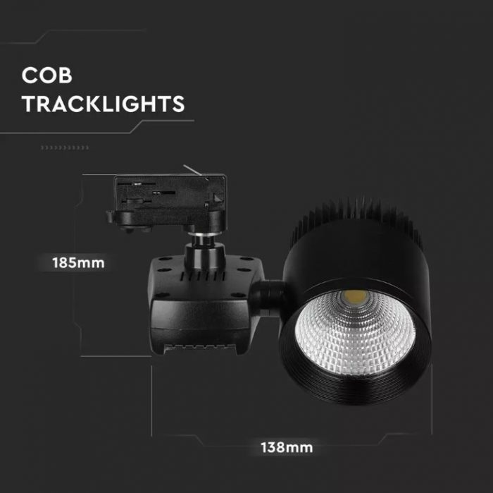 40W LED Euro Track Light COB 5000K