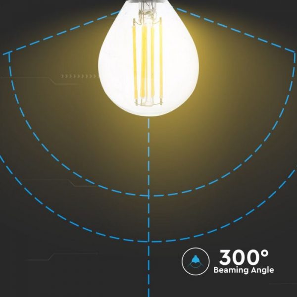 LED Bulb 4W P45 - E14 Clear Glass 6000K (white)