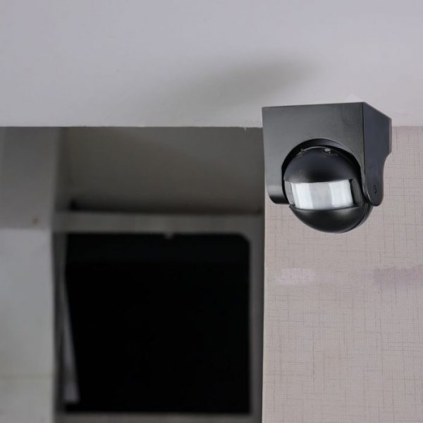 Infrared  Motion Sensor Wall Black 180 degree