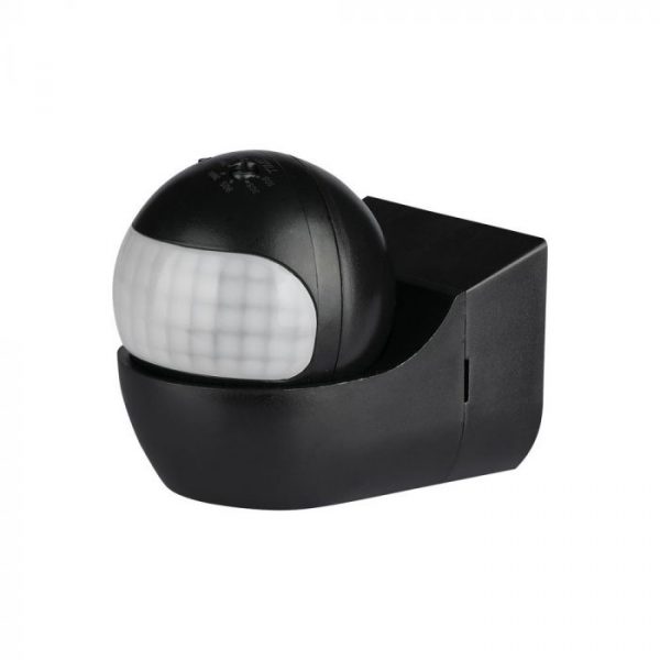 PIR Wall Sensor With Moving Head Black