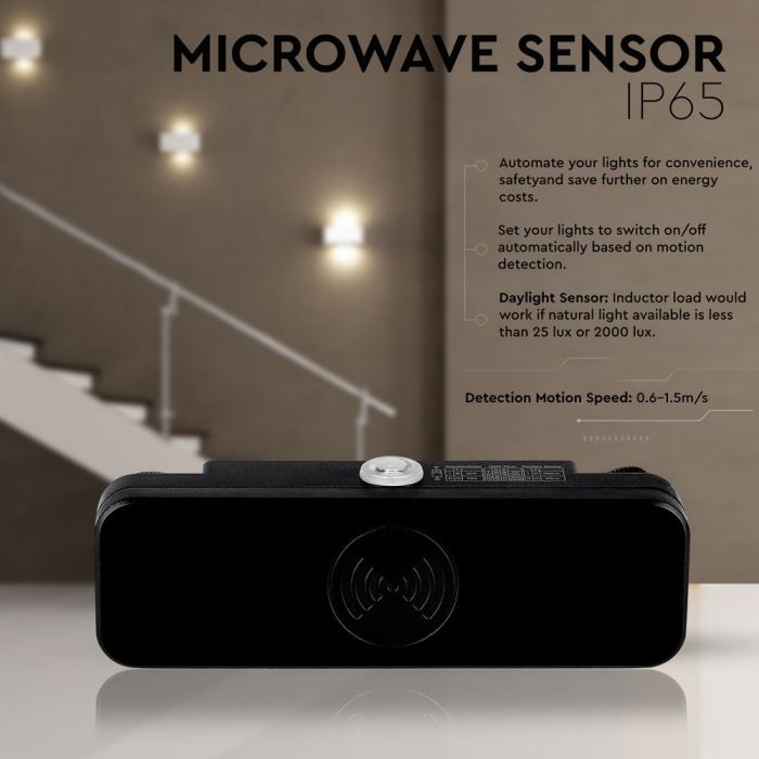 Microwave Motion Sensor IP65 Black
