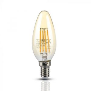 LED Bulb 4W Candle Filament -E-14 Amber Cover 2200K (warm white)