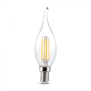 LED Bulb 4W Candle Flame Filament -E-14 Amber Cover 2200K (warm white)