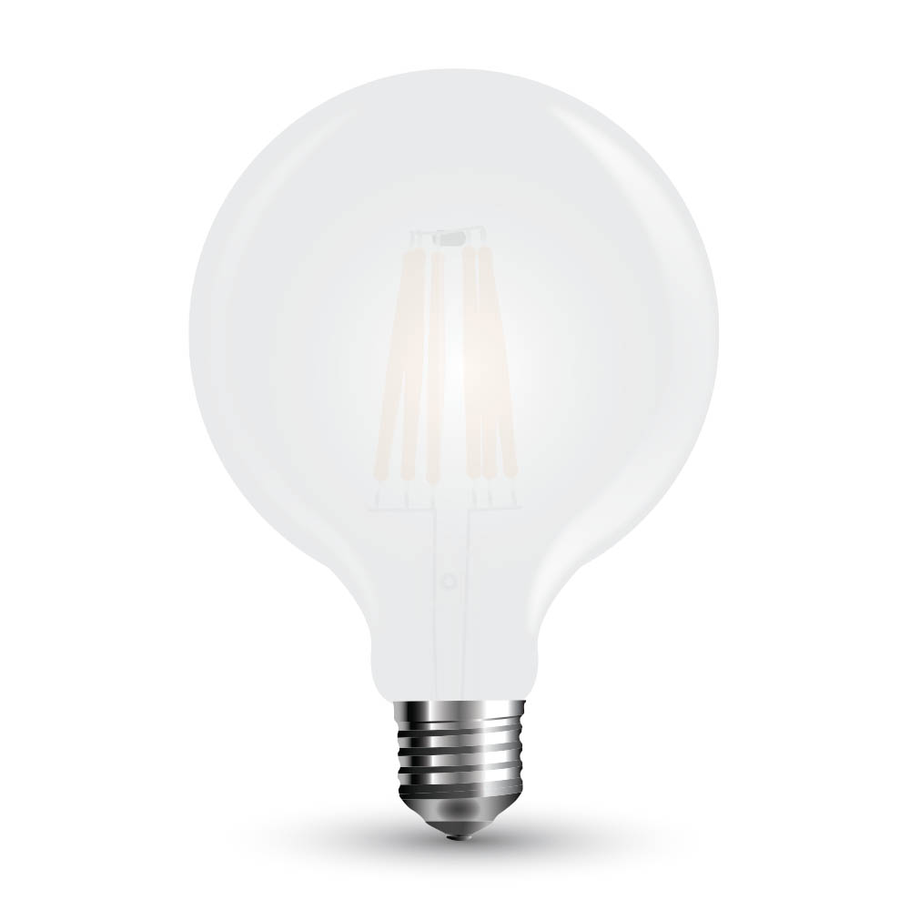 7W LED Bulb G125 E27 Filament Frosted Glass 3000K (warm white)