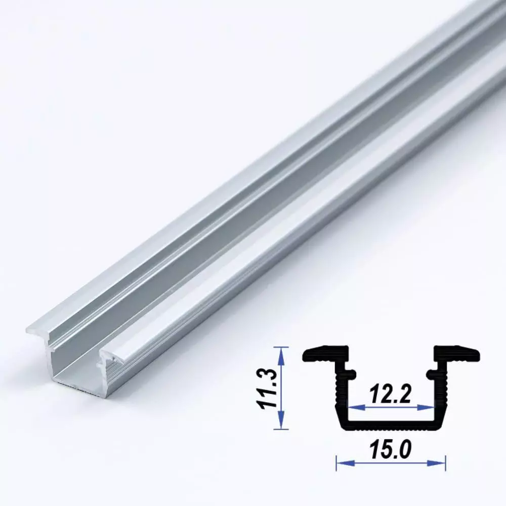 Recessed Aluminium Led Profile 15 x 11.3 mm(metre)