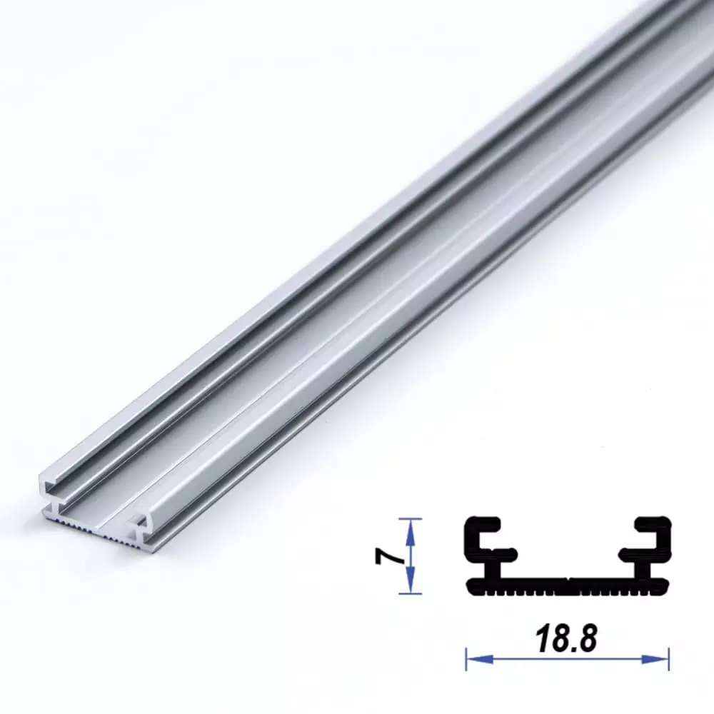 Surface Aluminium LED Profile slim 18.8x7mm