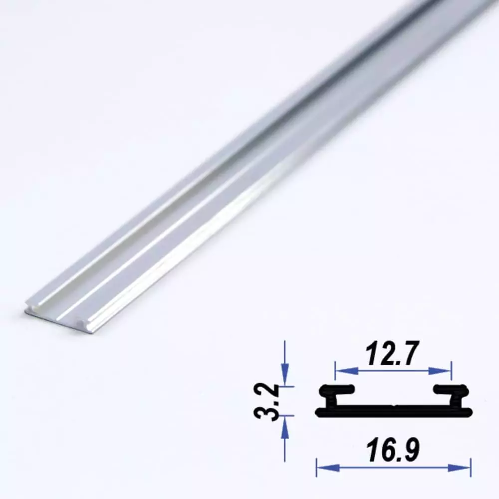 Surface Aluminium LED Profile Super Slimd 16.9 x 3.2 mm