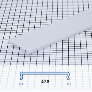 Flat Surface Poly-carbon Diffuser Opal 40mm (metre)