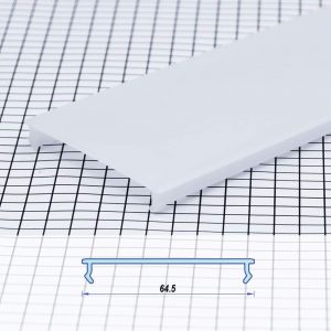 Polycarbon Profile White Flat 64.5mm (metre)