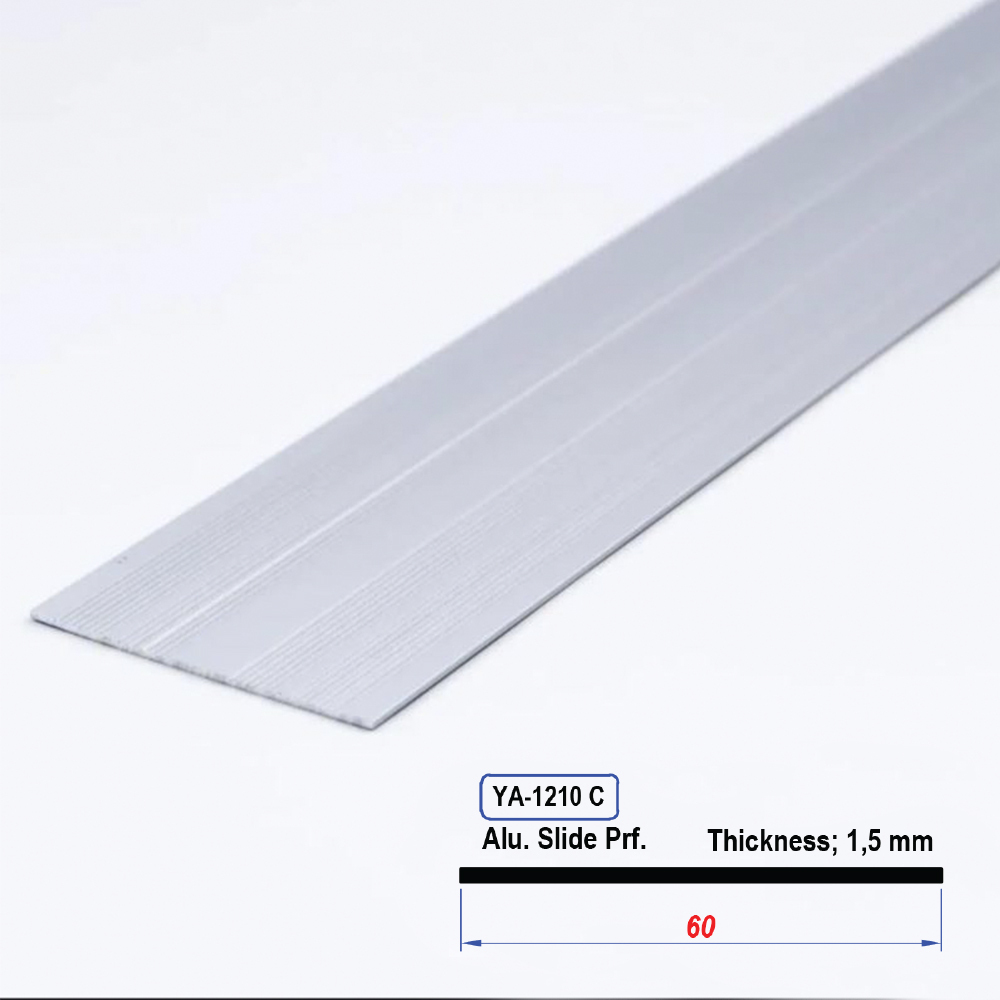 Aluminium Plate 60mm Anodised flat (metre)