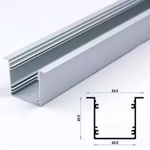 Recessed Aluminium Profile Mat Anodize 40*40mm 7.5mm flange (metre)