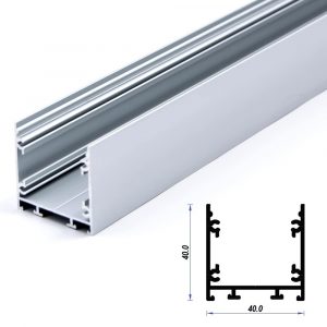 Surface Aluminium Profile Mat Anodize 40*40mm (metre)