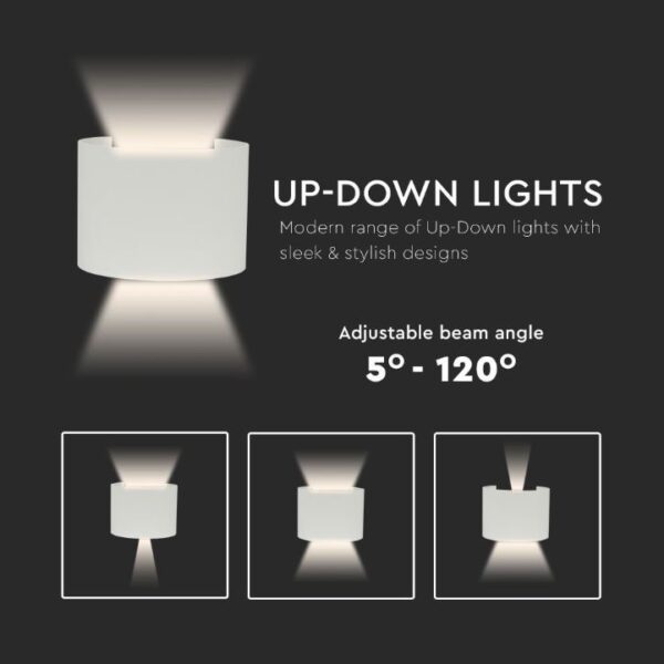 5W Up-Down Wall Lamp Round with Bridgelux Chip IP65