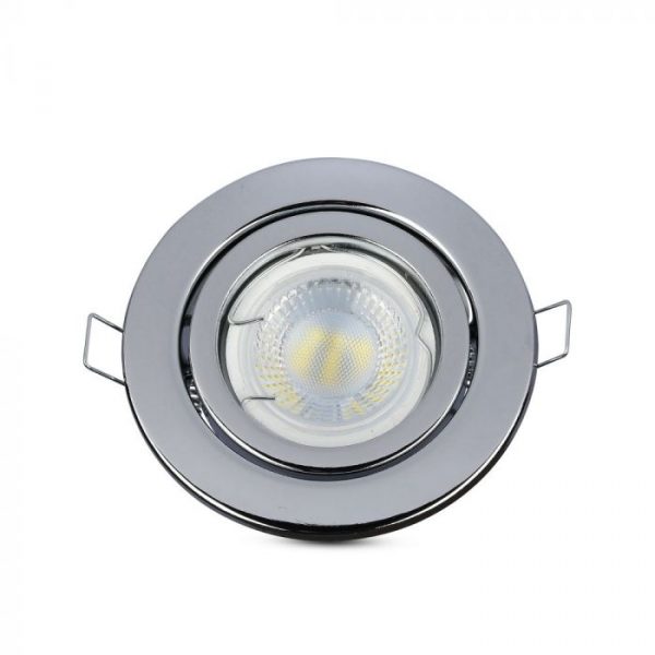 GU10 Housing Round Movable Chrome Recessed