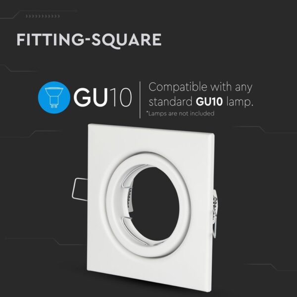 GU10 Fitting Square And Round Recessed