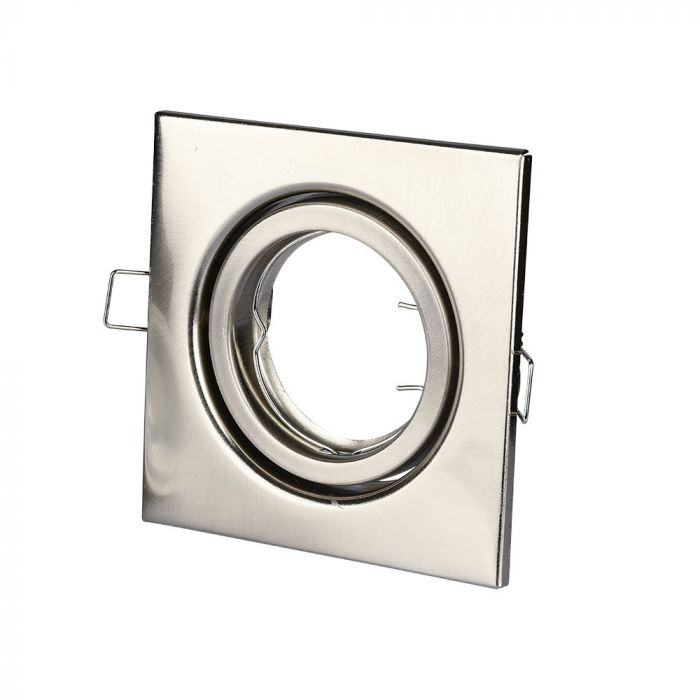 GU10 Housing Square Movable Satin Nickel Recessed