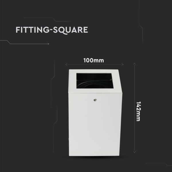 GU10 Fitting Surface Square