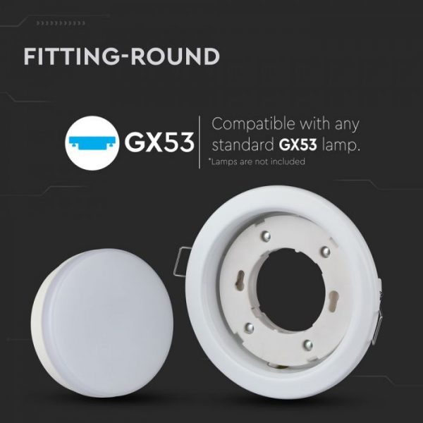 GX53 Fitting Round White