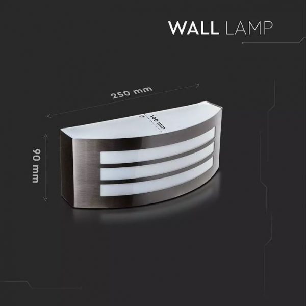 E27 Wall Lamp with Stainless Steel & PC Cover IP44 with Stripes