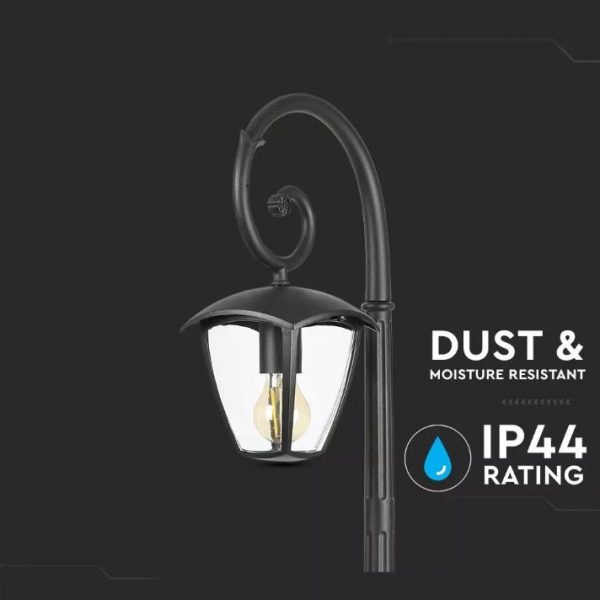 Pole Lamp 1XE27 1365mm IP44 Black