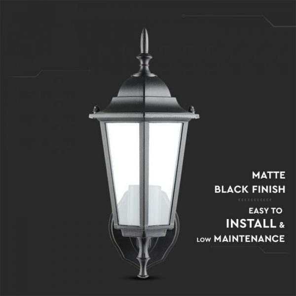 Wall Lamp E27 Matt Black Up