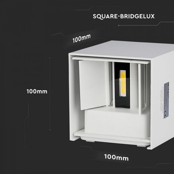 6W Up-Down Wall Lamp Square with Bridgelux Chip IP65