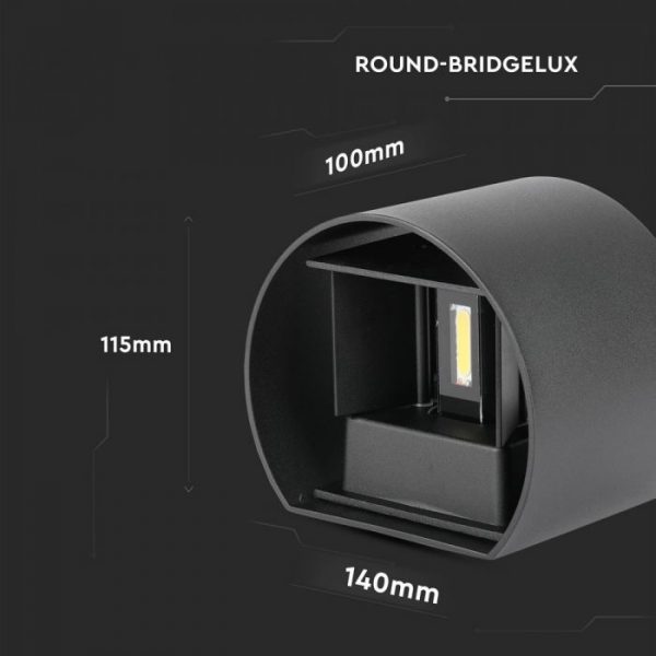 6W Up-Down Wall Lamp Round with Bridgelux Chip IP65