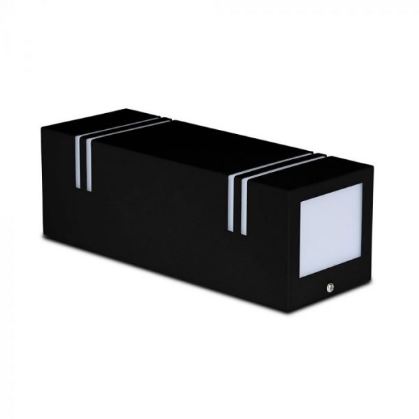 GU10 2 Way Wall Fitting Square Stainless Steel Black/White IP44