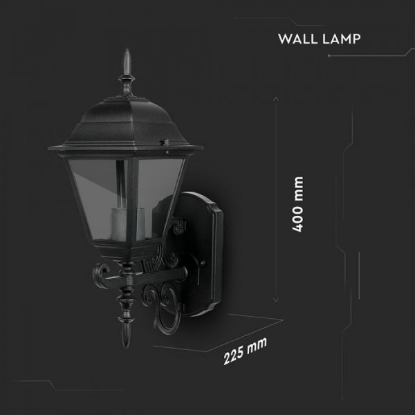 Wall Lamp Small Matt Black Up