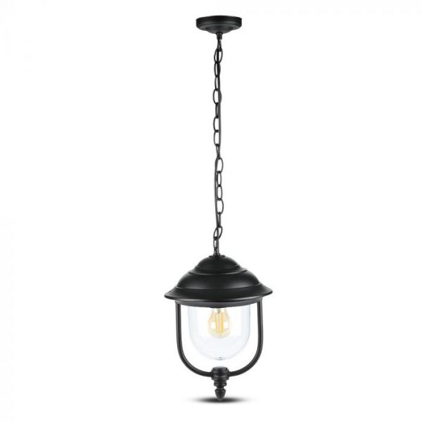 Garden Lamp With Clear PC Cover Black