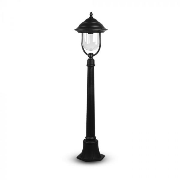 Classic Traditional Pole Lamp With Clear PC Cover Black