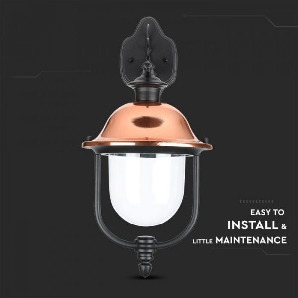 Wall Lamp E27 With Clear Glass Cover Down Lighting