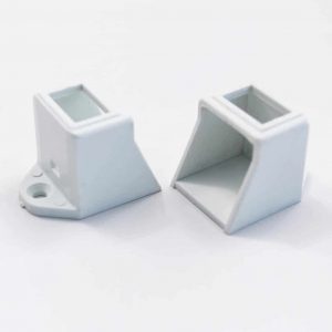 Plastic end Cap Square Surface White with cut-hole for switch (pcs)