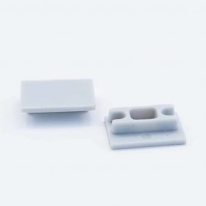 Plastic End Cap Flat White with/WO Hole for Wire (pcs)