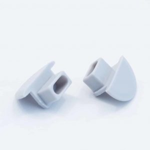 Plastic End Cap Grey for Recessed Profile Flat Diffuser 15mm