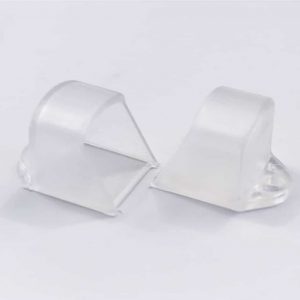 Plastic End Cap Transparent for Surface Profile Round Diffuser 18mm