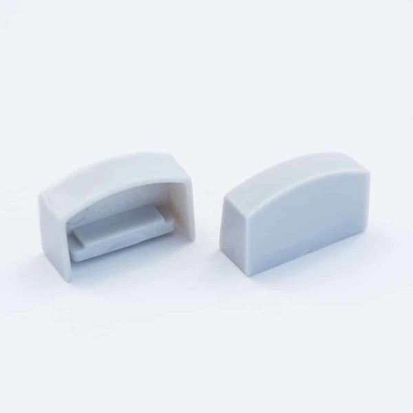 Plastic End Cap Grey for Slim Surface Profile Round Flat Diffuser 18mm