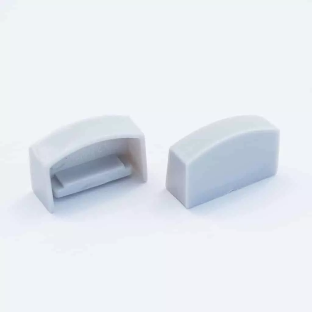 Plastic End Cap for Slim Surface Profile Round Flat Diffuser