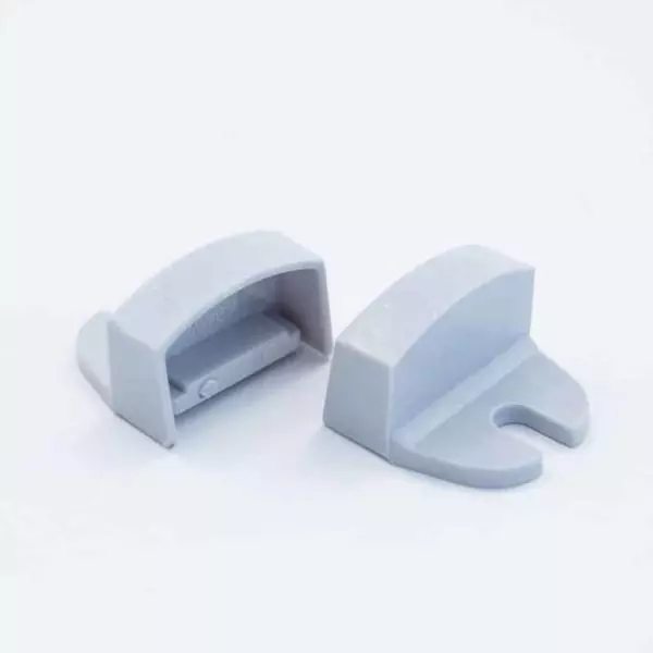 Plastic End Cap Grey for Slim Surface Profile Round Flat Diffuser 18mm W holder