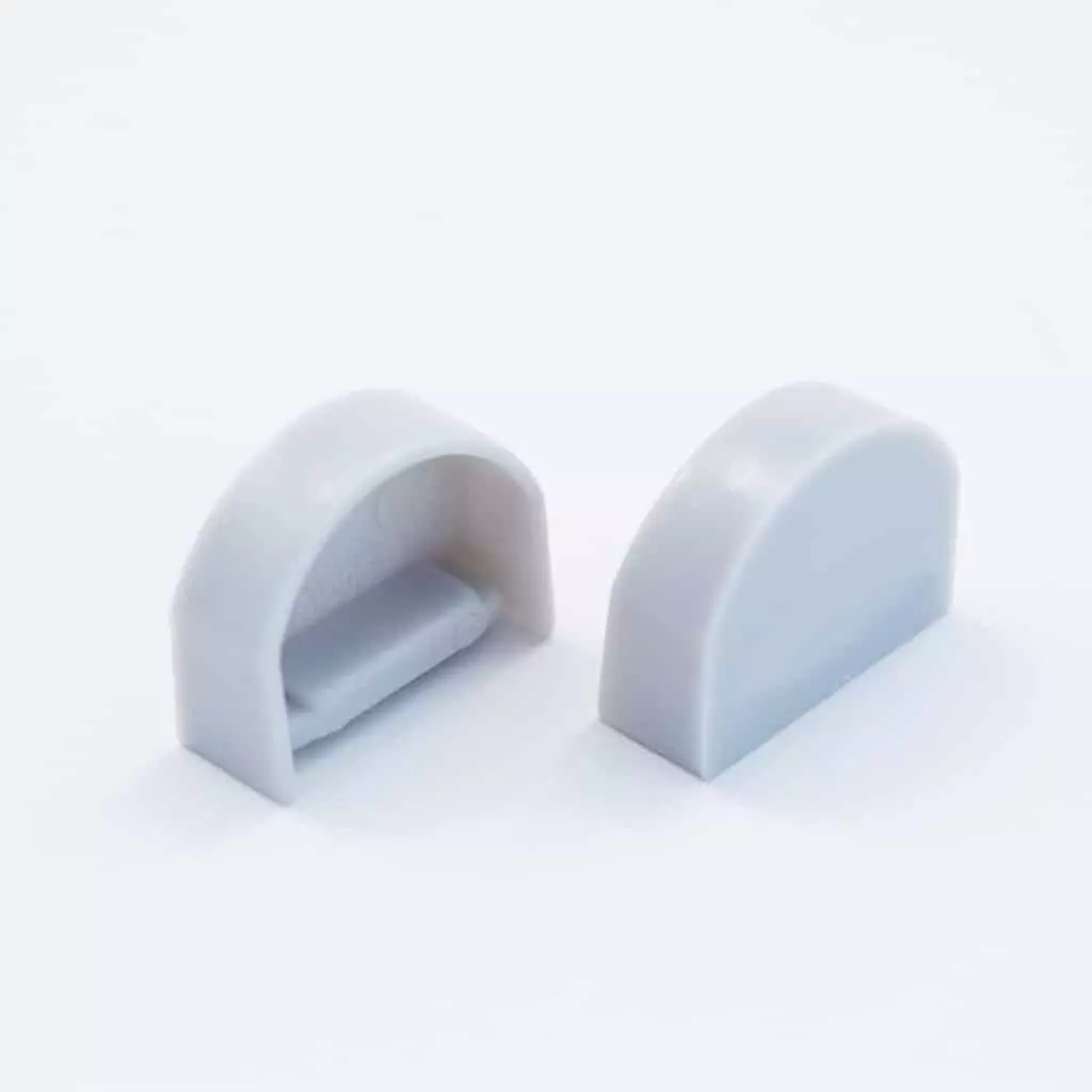 Plastic End Cap Grey for Slim Surface Profile 18mm