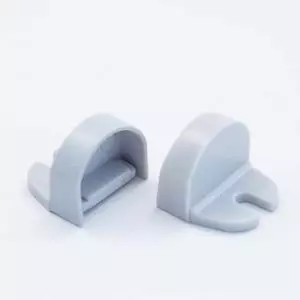 Plastic End Cap Grey for Slim Surface Profile Round Diffuser 18mm W holder