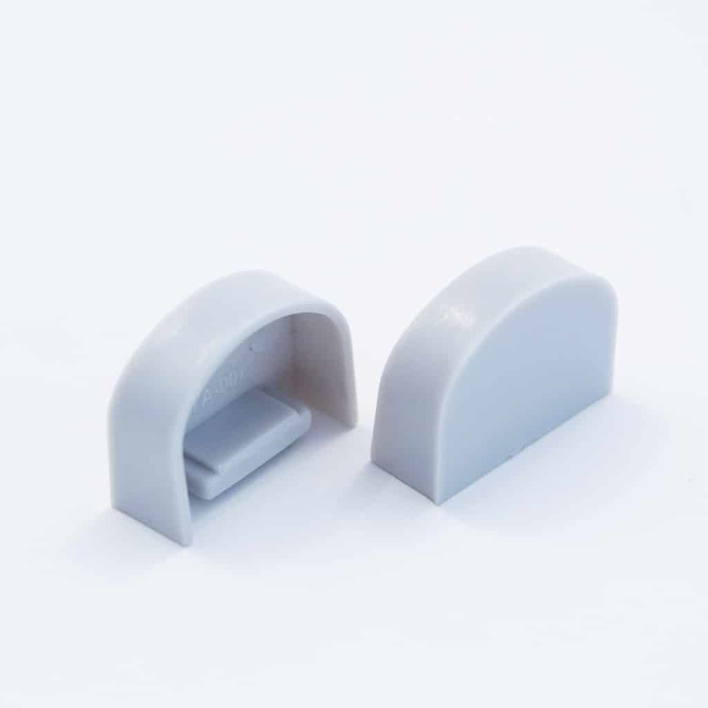 Plastic End Cap Grey for YA007 Surface Profile 18mm