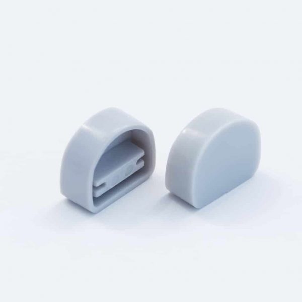 Plastic End Cap Grey for YA012 Surface Profile Round Diffuser 12mm