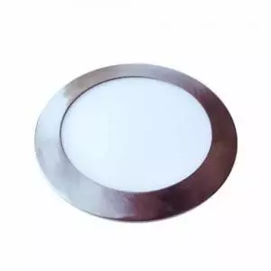 18W LED Slim Panel Light - Round -Satin Nickel