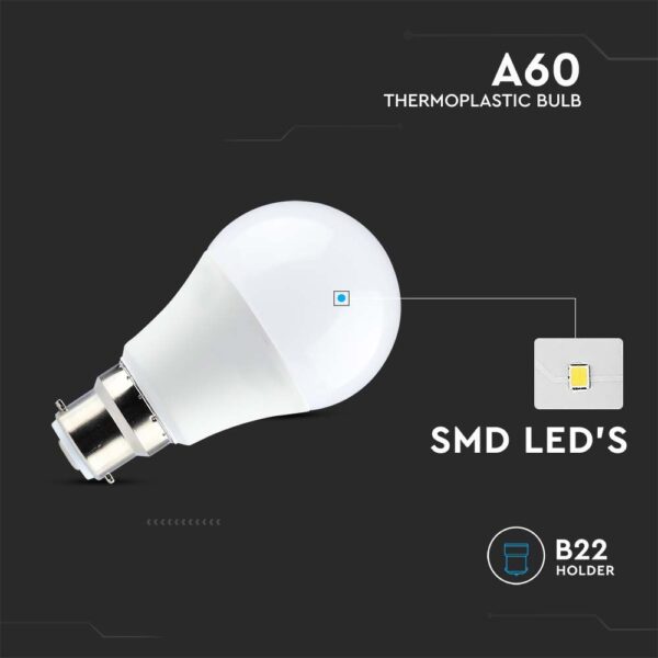 11W A60 Plastic Bulb Samsung Chip B22