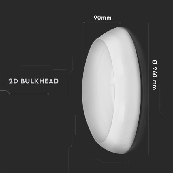 8W Full Round Dome Light 2D Bulkhead Samsung Chip 4000K